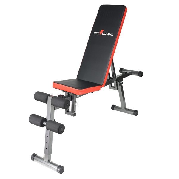 Zestaw do ćwiczeń 97kg z ławką treningową TB102 sztangą / gryfem prostym 180 cm, gryfem lekko łamanym 120cm, obciążeniem żeliwnym 60 kg i hantlami